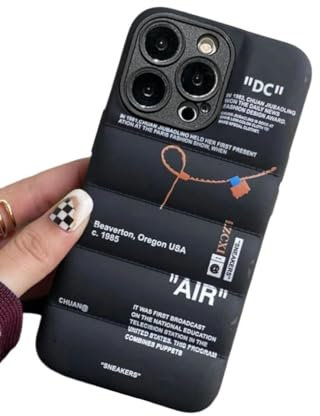 IAIYOXI Hot Off iPhone 13 12 Mini 11 X XS MAX XR 7 8 Plus Padded Case with White or Black Label Brown for iPhone 12