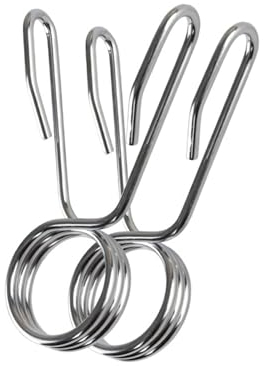 PhysKcal Spring Barbell Collars 50mm (Pair) Silver Chrome Clips Clamps Suitable for 2 Inch Diameter Olympic Barbells Bars and Dumbbells Tight Grip Fit For Weight Bumper Plates
