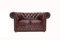 Chesterfield Sofa First Class - The Chesterfield Brand | 2 Sitzer Sofa | 100% Leder, handgefertigt, Original Chesterfield | Breite 150 cm | Cloudy Rot