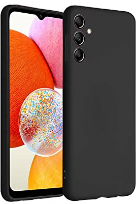 Phone Case For Galaxy A14 4G/5G Silicone Gel Skin Tough Shockproof Compatible With Galaxy A14 4G/5G Phone Cover (Black)