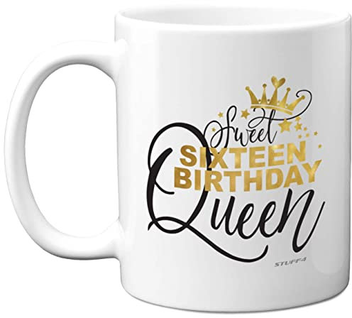 16th Birthday Mug for Girls Her - Sweet 16 - Happy Sixteenth Gift 16 Birthday Girl for Daughter Granddaughter Niece Sister Friend Cousin Female Gifts 11oz Ceramic Dishwasher Safe Coffee Mugs