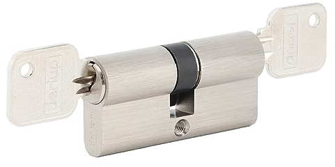 Jeriup Copper 65mm Euro Profile Lock Cylinder with 3 Yale Keys, Anti-Rust, Anti-Theft for Wooden & Aluminum Doors