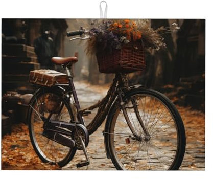 Abtropfmatte, saugfähig, Abtropfmatte, Fahrrad, Küche, Theke, Mikrofaser, groß für Waschbecken, 45,7 x 61 cm