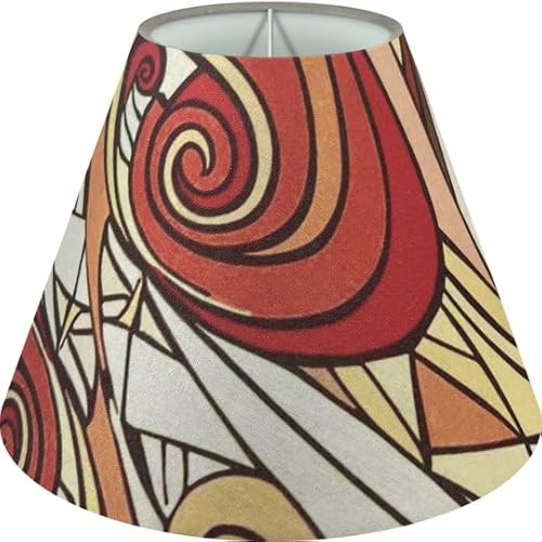 Wogati® Premium Lampenschirm E14/E27 Baumwolle | Farbe: Printed/Größe: S | Für Stehlampe, Hängelampe und Tischlampe
