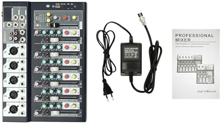 Tagtuell Audio Mixer, RGB PC Audio Interface mit XLR Mikrofon, Bluetooth, Geräuschunterdrückung, 48V Phantomspeisung, Professional Mixer für Live Youtube Streaming, PC, Aufnahmestudio und Gaming