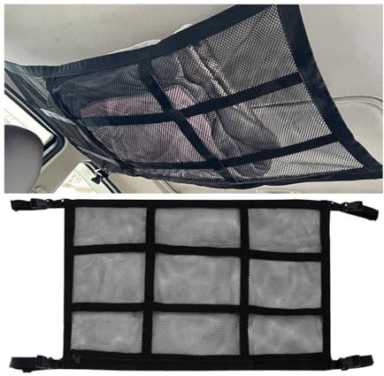 Adunsiaoto Auto Aufbewahrung Cargo Netz Organizer, Autodach Aufbewahrung Für Decken, Universal-Ladungsnetz Auto-Innenraum Dach Lagerung Für Die Meisten Fahrzeugtypen