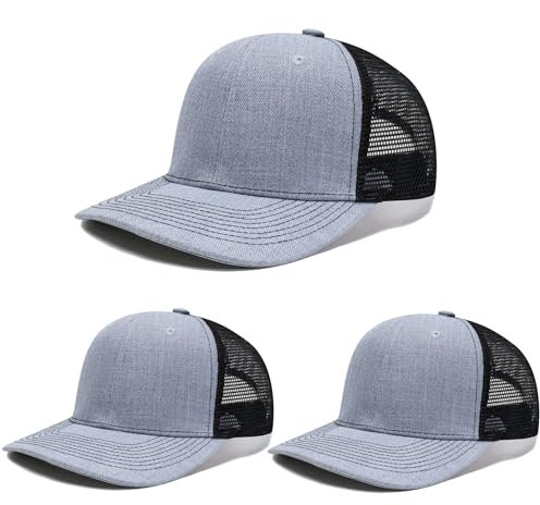 HAPEE 2er/3er-Pack Baseballkappen für Herren, Trucker, Klassische Snapback-Kappe mit Farbblockierung (DE/NL/SE/PL, Alphanumerisch, Einheitsgröße, D-3P03)