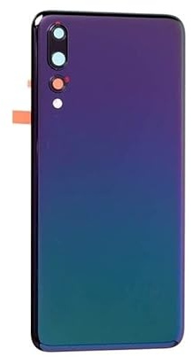 WAXLEM Vitre arrière Couvercle Cache Batterie pour Huawei P20 Pro+lentille+adhésif (Aurora Bleu)
