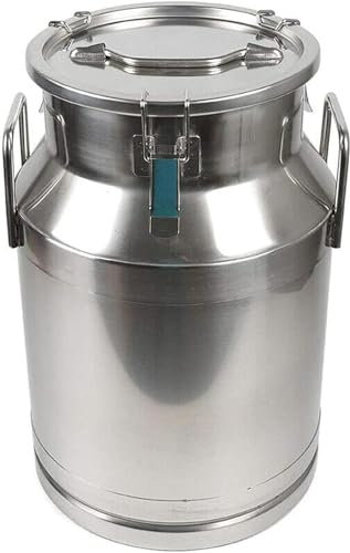 Jarras de Leche Lata de Transporte de Leche de Acero Inoxidable 304 Cubo de Leche Botella de Cubo de Vino Barril de Aceite Recipiente (15L)