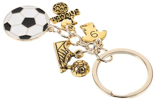 LIFKOME Kugel-schlüsselanhänger Fußballgeschenke Für Fußballspieler Süßer Fußball-schlüsselanhänger Mini-fußball Fußball-rucksack-anhänger Sport-schlüsselanhänger Golden Legierung