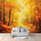 Papier Peint Panoramique Feuilles D'Érable De La Forêt D'Automne 400x280 cm Papier Peint Intissé Mural, Poster Geant Mural Impression 3D, pour Salon Chambre d'enfants restaurant Décoration Murale