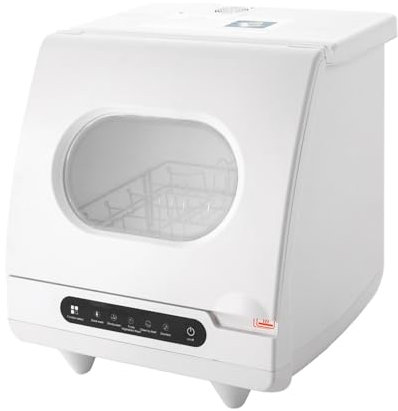 Lavastoviglie da 800 W, 5 l, lavastoviglie da tavolo, 5 modalità per pulire piattini, tazze, bicchieri, piatti piani, cucchiai, ciotole con un diametro