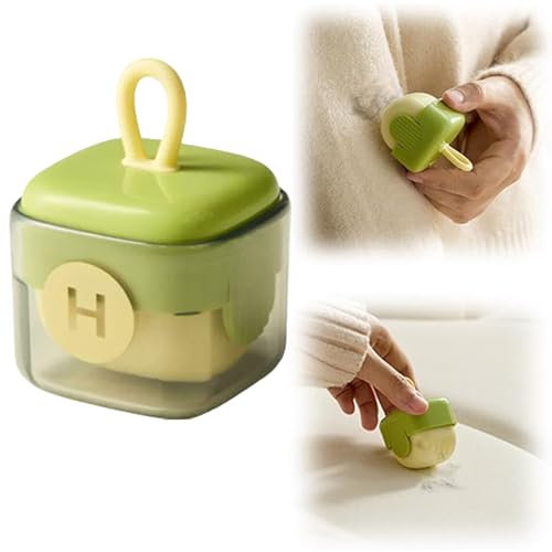 Fusselrolle Wiederverwendbar, Waschbare Klebrige Gel Fusselrolle Ball, Reusable Lint Roller, Sticky Roller, klebrige Gel-Fusselroller Ball für Haustier Haar,Kleidung,Reisen(Green)