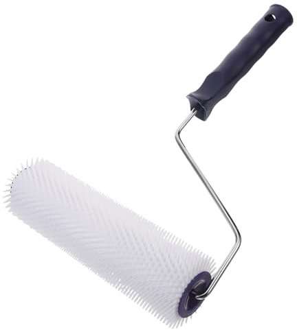 Artibetter Rouleau Antimousse Autonivelant à Picots 9 Pouces En Matériau Sélectionné, Outil Manuel Pour Sols En Ciment, Débullage Pour Chape Et Revêtement, Usage Professionnel