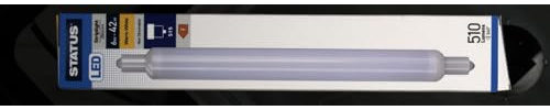 Status 6W LED Striplight, 284mm Warm White 3000K, 510 Lumens, S15 Cap, Pearl Cover, Energy Saving LED Tube for Kitchen, Under Cabinet, Utility and Task Lighting Replacement, (6SLSTWS15P1B6)