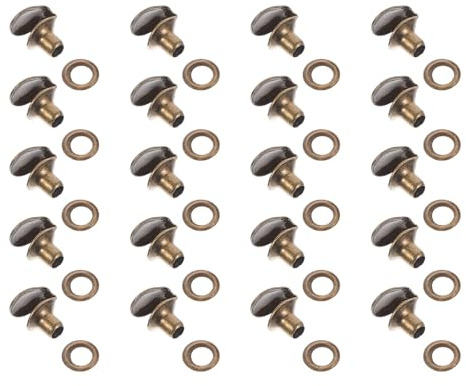 Messing und Eisen Schnürsenkelhaken 20 Stück für Selbstgemacht Schuhe | Goldfarben, Leicht zu Montieren, 8mm Format, zum Verbinden und Fixieren von Schnürsenkeln