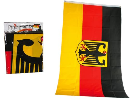 Deutschland Fanartikel Flagge Fahne mit Adler 90 x 150cm Schwarz rot Gold Weltmeisterschaft #14