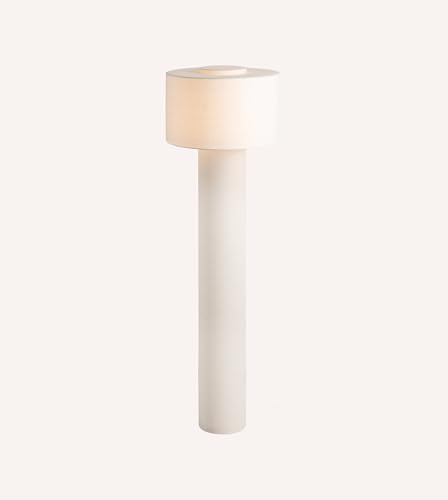 NEONA KEANI Stehleuchte Leinen Creme – Minimalistische Stehlampe im Scandi-Stil, E27-Fassung, dimmbar mit dimmbarem Leuchtmittel, SmartHome-fähig, warmweiß, höhenverstellbar, 3 Jahre Garantie
