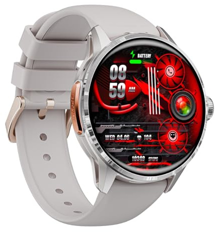 Jectse Smart Watch 4G LTE Smartwatch Cellulare 4G con Display HD da 1,6'' Fotocamera Rotante Batteria a Lunga Durata Modalità Multi Sport Chiamate SIM NFC per Uomo Donna (SILVER)