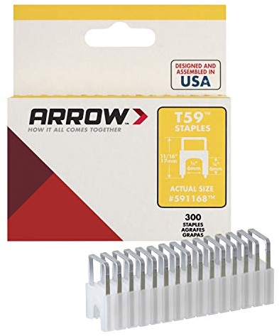 ARROW Insulated Staples (300) 6x6mm - Clear