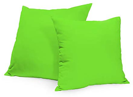 Rollmayer 2er Set Deko-Kissen Kissenhülle Kissenbezug Sofakissen Kollektion Vivid (Seladongrün 24, 40x40cm)