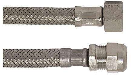 Sanitop-Wingenroth Armaturenschlauch für den Anschluss eines Wasserhahns | 3/8 Zoll Überwurf x 8 mm Quetsche x 1000 mm | Flexschlauch | Verbindungsschlauch | Anschlussschlauch Armatur | 19347 4