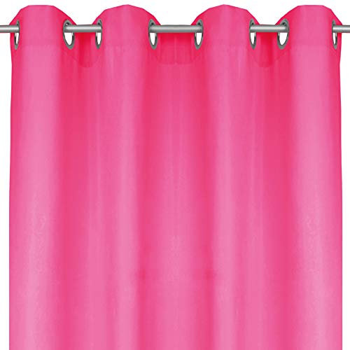 Bestlivings Blickdichte Pinke Gardine mit Ösen in 140x145 cm (BxL), in vielen Größen und Farben