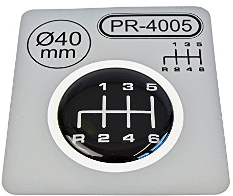 1 adesivo per leva del cambio, diametro = 40 mm, 6 marce, in silicone, Schema 2
