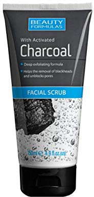 3 x 150ml Beauty Formulas with Activated Charcoal Facial Scrub