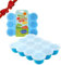 Samuelworld Weaning Baby Food Storage Containers with Clip-On Lid, Flexible Silicone Baby Food Freezer Safe Storage Tray, 12x Food Grade Baby Food Pots for Baby Puree, Souper Cubes, Breastmilk - Blue