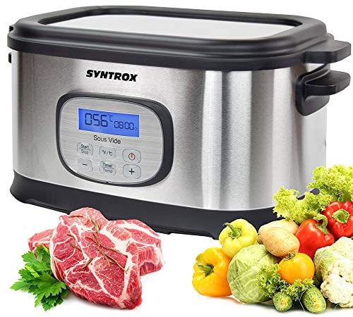 Syntrox Germany Sous Vide Kocher Multikocher, Vakuumgarer, Slow Cooker Langsamgarer, Schongarer der Premiumklasse