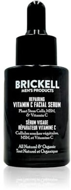 Brickell Anti-Aging-Vitamin-C-Serum für Männer für das Gesicht, reparierendes Nacht-Gesichtsserum für Männer, Natürliches und Organisches Hyaluronsäure-Serum für das Gesicht, 30 ml, Parfümiert