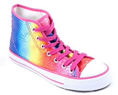 Unbekannt Pailletten Schuhe Glitzer 36-42 Damen & Herren 9 Farben (37, Regenbogen/Bunt)