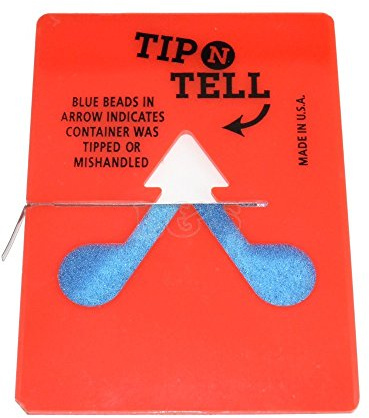 Tip-n-Tell Label Tip Over Indicating Label