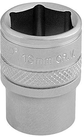 Draper 16516 Douille métrique carrée 1/4 Micro Satin Chrome Taille 13 mm Bleu
