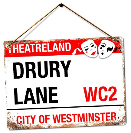wtf Placa de metal para pared, diseño de Drury Lane