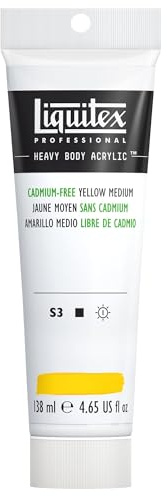 Liquitex 138 ml Professional Heavy Body Cadmium Free Acrylic Paint Tube, Medium Yellow