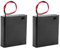 Saim AA 6V Battery Holder Case Wired ON/OFF Switch w Cover Pack of 2