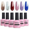 AIMEILI Christmas Glitter Gel Nail Polish Set Soak Off UV LED Gel Polish Sparkle Multicolour/Mix Colour/Combo Colour Of 6pcs X 10ml - Gift Kit 29