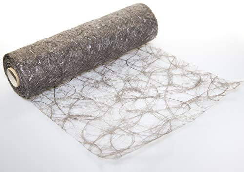 Protinam Sizoweb 30cm x 25m Tischläufer Tischband in Taupe zur Dekoration wie Sommer, Ostern, Weihnachten oder Hochzeiten abgelängt (25m, Taupe 9150)