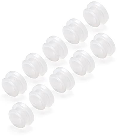 10x Tüllen Durchgangstülle Kabeltülle Gummitülle Kabeldurchführung PVC Leuchten (8mm transparent)