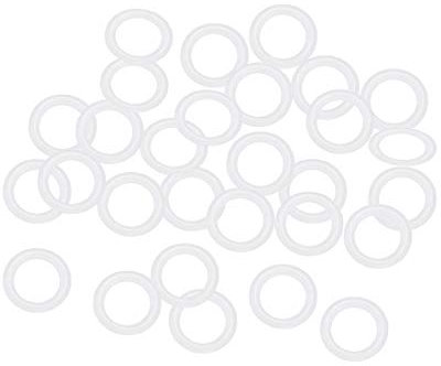 sourcing map Silicone O-Rings, 9.5mm OD 6.5mm ID 1.5mm Width VMQ Seal Gasket for Compressor Valves Pipe Repair, White, Pack of 30