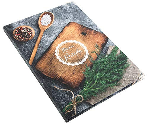Logbuch-Verlag Rezeptbuch zum Selberschreiben DIN A4 Kochbuch Hardcover Buch für Lieblingsrezepte & Familienrezepte