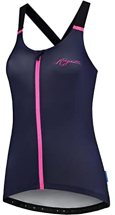 Rogelli Twist Radtrikot Damen - Armellosen Fahrradtrikot - Blau/Rosa - Größe L