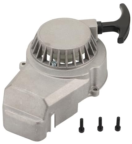 WOOSTAR Arrancador de Retroceso Reemplazo para 2 Tiempos 47cc 49cc 50cc Mini Pocket Dirt Pit Bike ATV Scooter Quad Motor Plata