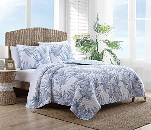 Tommy Bahama - Queen Quilt Set, Reversible Cotto Bedding with Matching Shams, Super Soft Bedding Set (Kayo Blue, Queen)