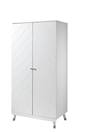 Vipack Wardrobe Kombi_Solid_Pine_MDF, Weiß, 100 x 200 cm