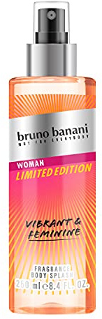 bruno banani Woman Limited Edition 2021, Body Splash für Sie, orientalisch-fruchtiger Sommerduft, lebhaft-eleganter Frischekick, Spray, 250 ml