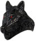 PAMTIER Herren Wolf Tier Ring Edelstahl Jahrgang Gotisch Biker Band Rote Augen Größe 60 (19.1)
