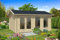 Alpholz Gartenhaus Valencia-40 XL aus Holz in braun Holzhaus Wandstärke: 40 mm Blockbohlenhaus